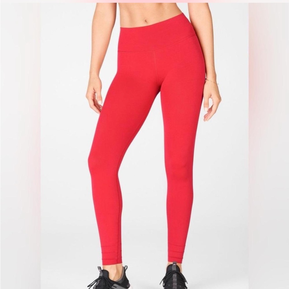 Fabletics SculptKnit Leggings Red